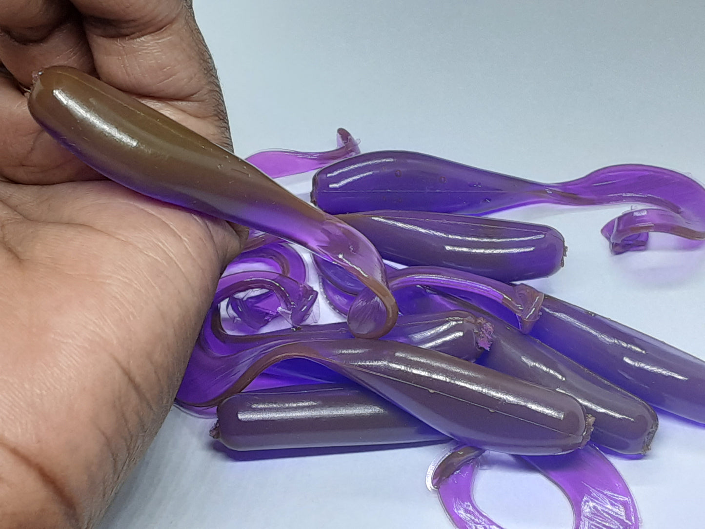 8 Chameleon Curly Tail Fishing Lure 3 Inch Shad