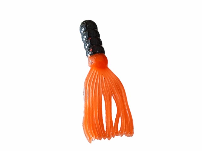 Black Orange Ring Body Fantail Fishing Lure 16 Count