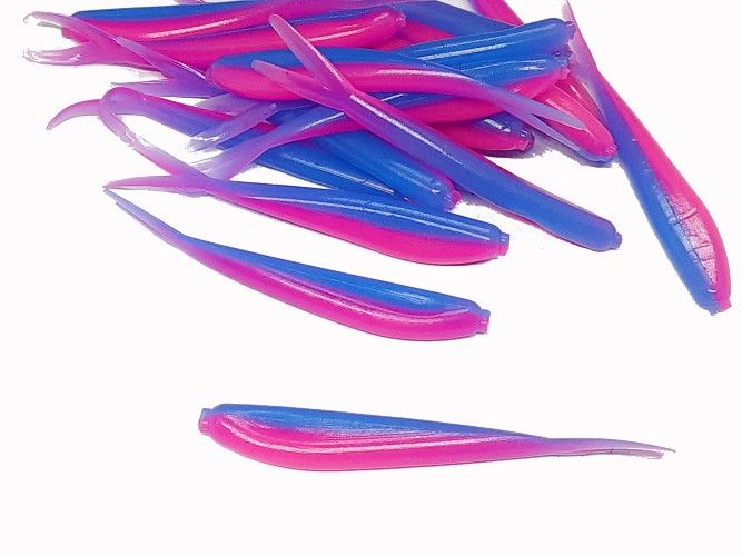 20 Blue Pink Crappie Fish Bait 2 1/4" Silver Fish