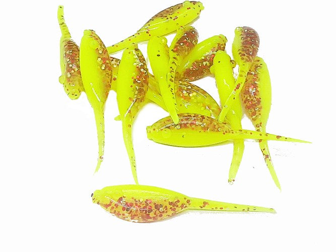 Chartreuse Bleeder Crappie Baits Stinger Tail Shad
