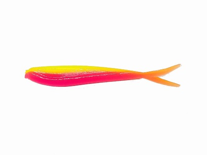 20 Chartreuse Hot Pink Crappie Fish Bait 2 1/4" Silver Fish