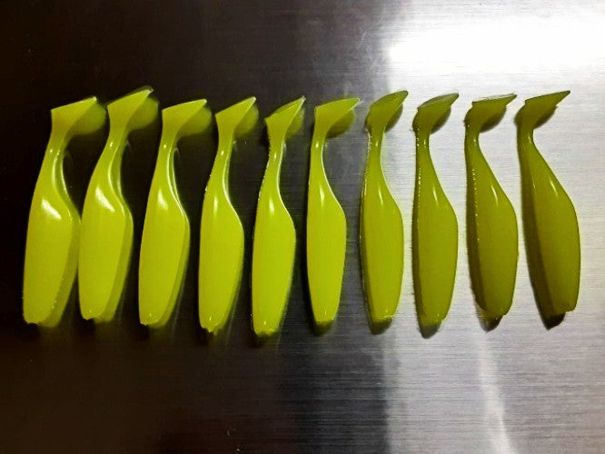 Chartreuse 3.15 Inch Shad 80 mm 10