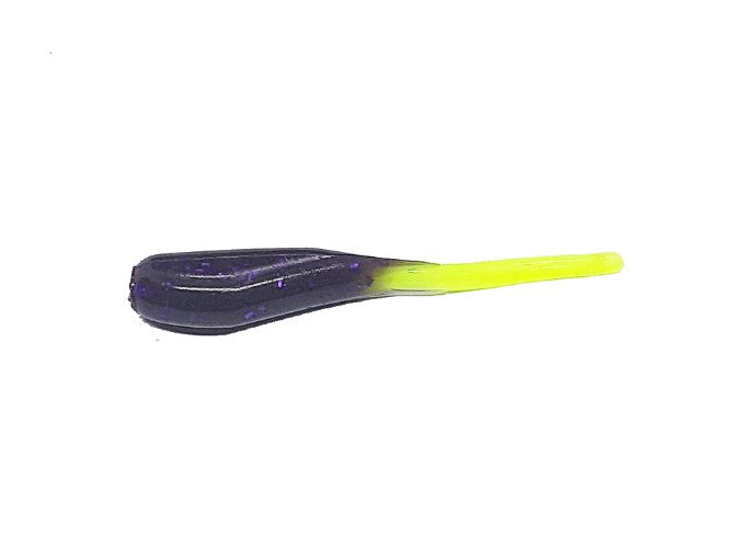 Purple Flake Chartreuse Fishing Baits Crappie Panfish Soft Plastic 20