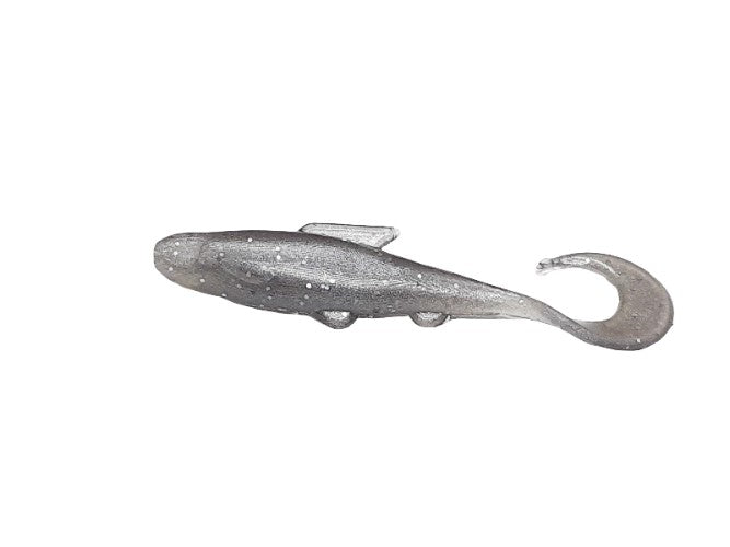10 Gray Curly Minnow Fishing Bait 2 Inch Lures for Fishing