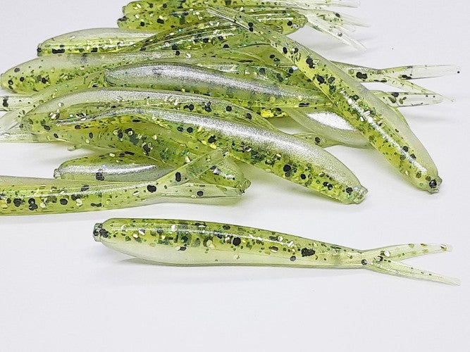 20 Green Shiner Pearl Crappie Fish Bait 2 1/4" Silver Fish