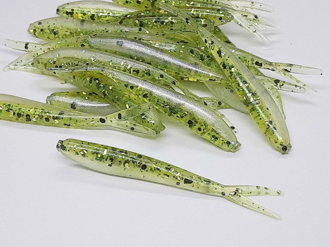 20 Green Shiner Pearl Crappie Fish Bait 2 1/4" Silver Fish