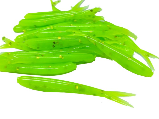 20 Limetreuse Crappie Fish Bait 2 1/4" Silver Fish