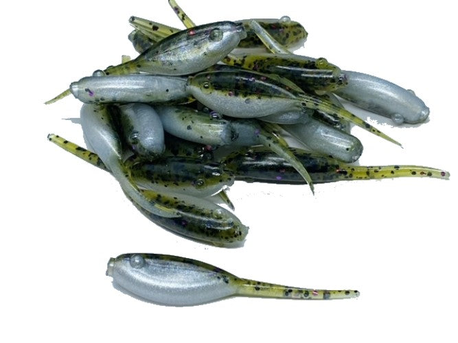 15 Melon Pearl Crappie Fish Bait 2 Inch Shad