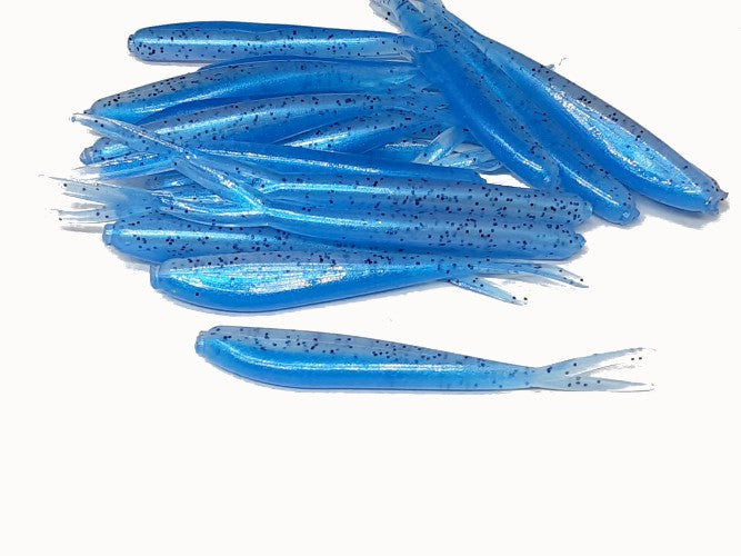 20 Monkeymilk Blue Pearl Crappie Fish Bait 2 1/4" Silver Fish