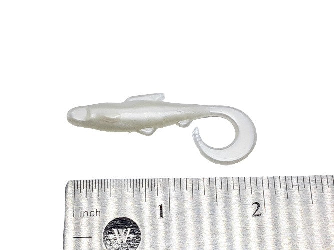 10 Pearl Curly Minnow Fishing Bait 2 Inch Lures for Fishing