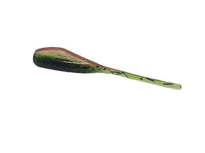 25 Perch Crappie Jig Stinger Tail Shad Bait Fishing Lure 2 Inch