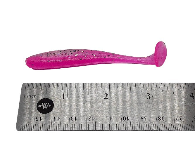 8 Pink Shiner Paddletail Minnow Swimbait 3.25”