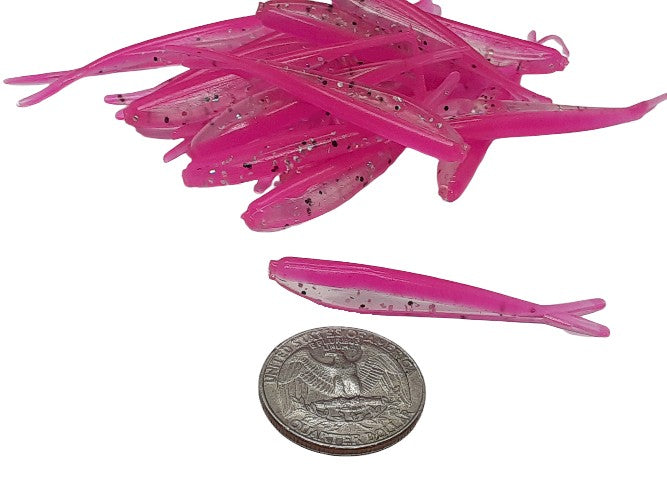 Pink Shiner Crappie Fish Bait 2 1/4" Silver Fish