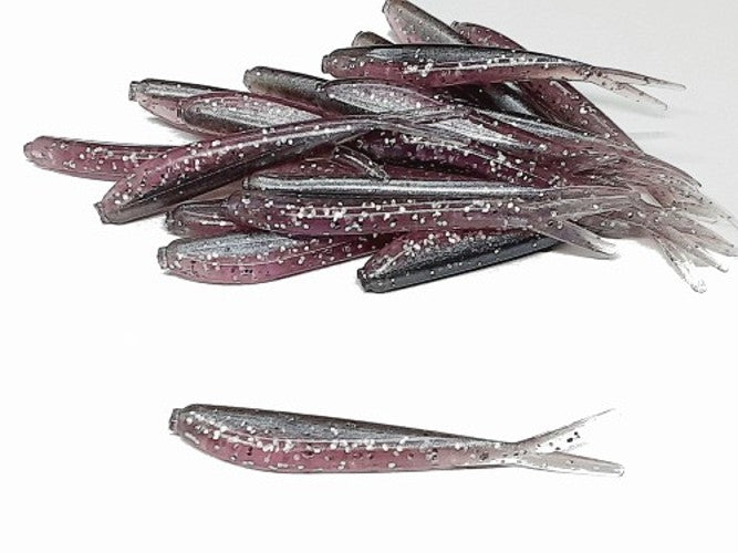 20 Rhodonite Crappie Fish Bait 2 1/4" Silver Fish