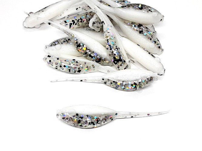 15 Snow Shine Crappie Fish Bait 2 Inch Shad