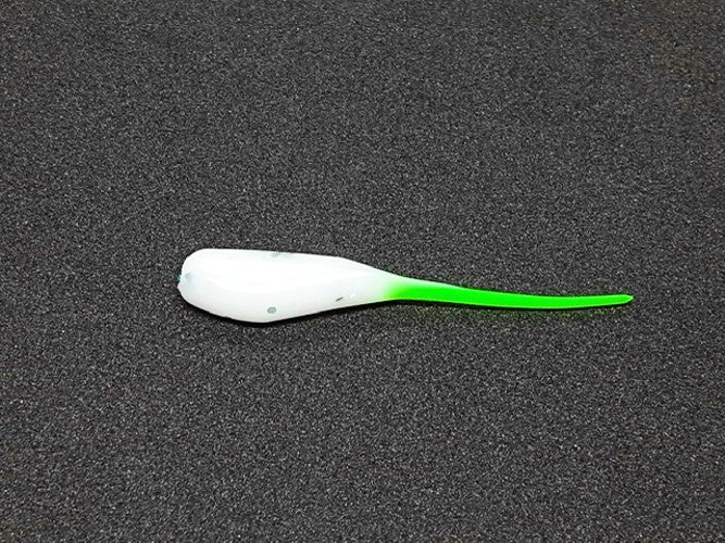 White Green Crappie Baits Stinger Tail Shad