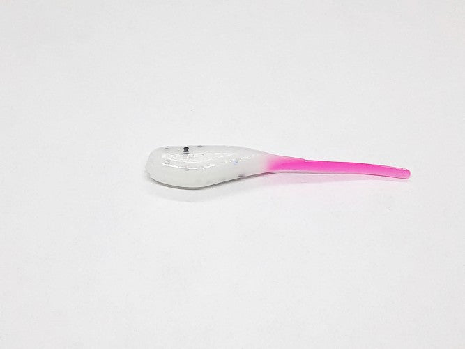 White Pink Crappie Baits Stinger Tail Shad