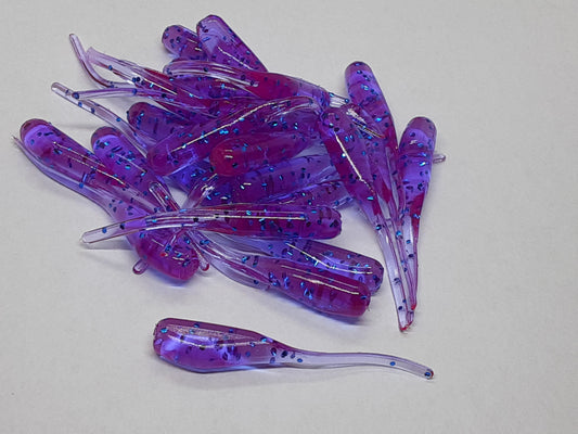 Violet Grape Crappie Baits Stinger Tail Shad 25