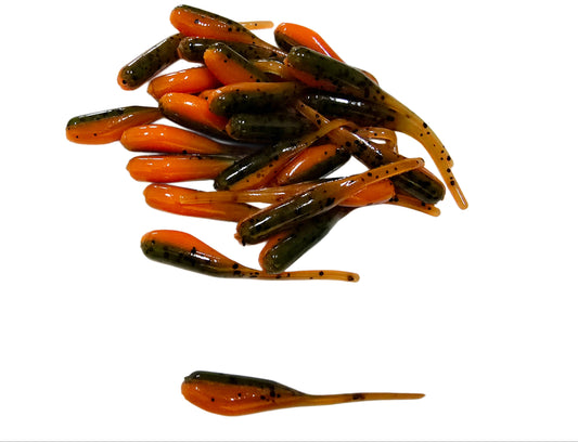Green Pumpkin Orange Stinger Tail Shad Tails Fishing Lure