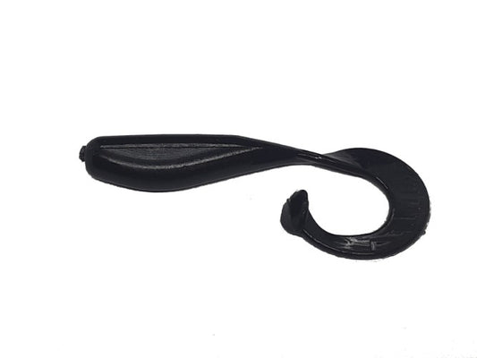 8 Black Curly Tail Fishing Lure 3 Inch Shad