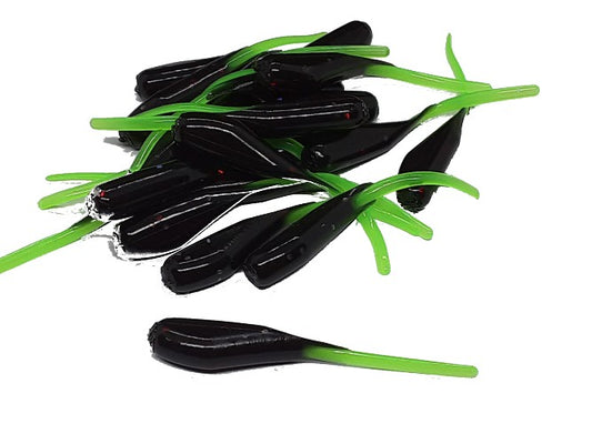 Black Green Crappie Baits Stinger Tail Shad