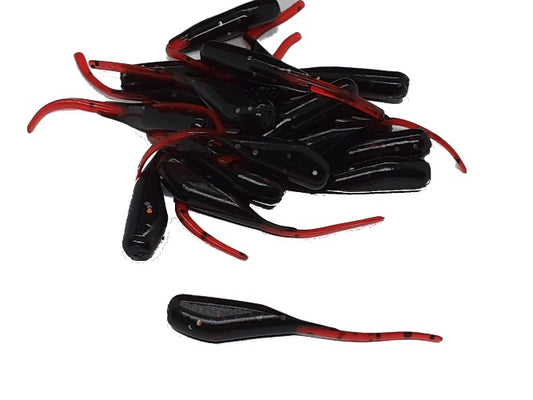 Black Red Crappie Baits Stinger Tail Shad