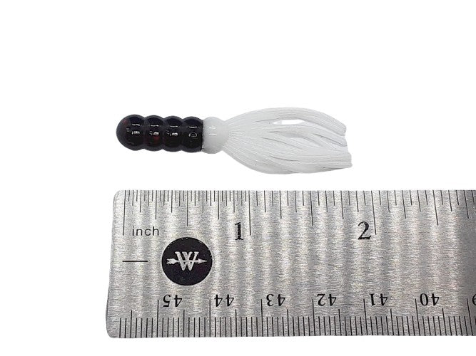 Black White Ring Body Fantail Fishing Lure 16 Count