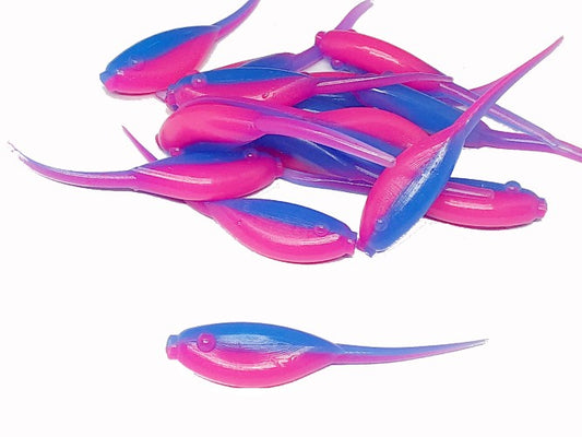 Blue Pink Crappie Baits Stinger Tail Shad