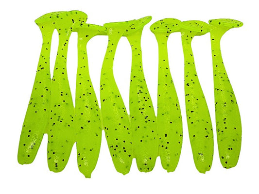 8 Chartreuse Pepper Paddletail Minnow Swimbait 3.25”