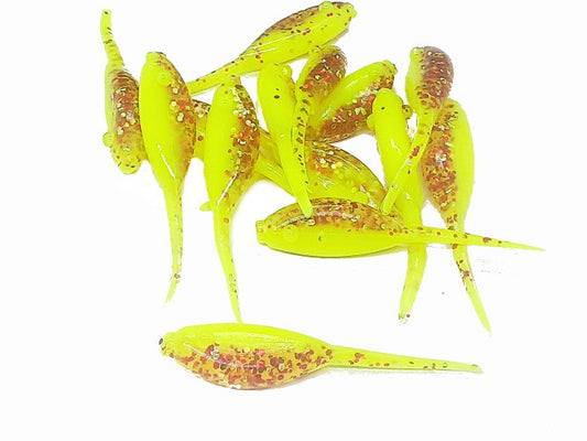 Chartreuse Bleeder Crappie Baits Stinger Tail Shad