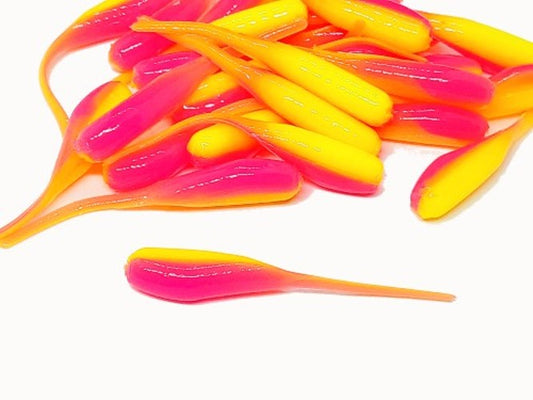 Chartreuse Pink Stinger Tail Shad Tails Fishing Lure
