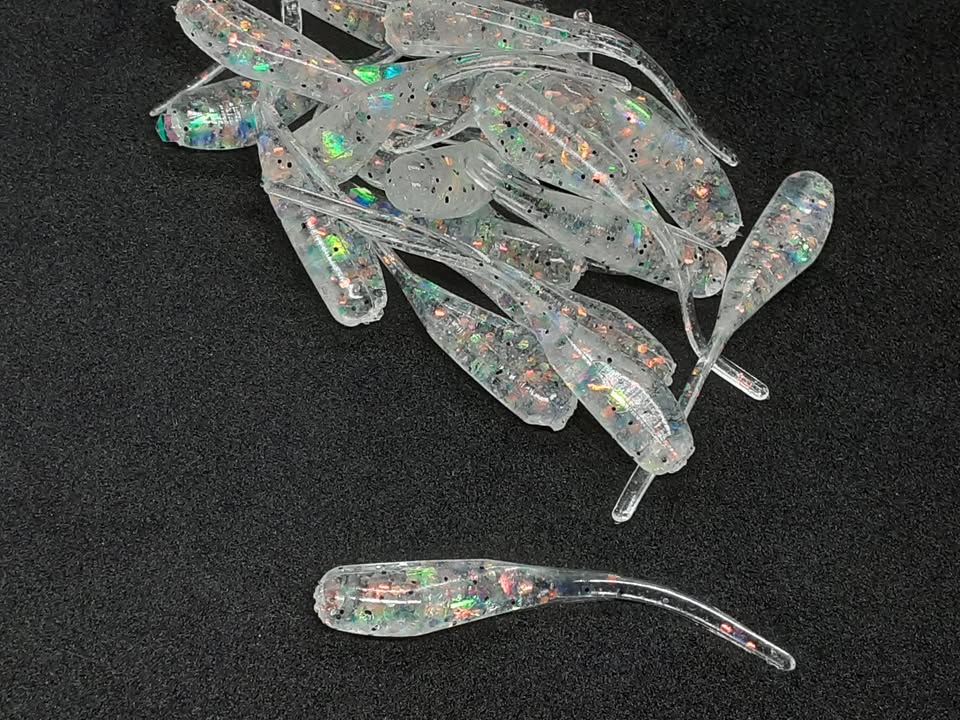 25 Disco Shad Crappie Jig Stinger Tail Shad Bait Fishing Lure 2 Inch