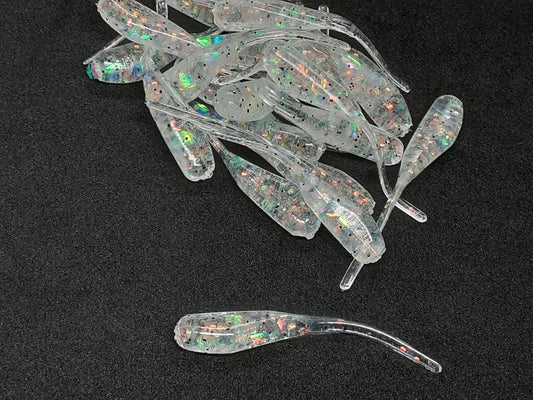 25 Disco Shad Crappie Jig Stinger Tail Shad Bait Fishing Lure 2 Inch