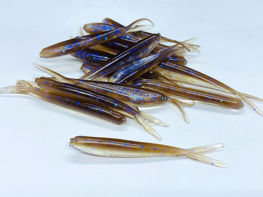 20 Electric Shad Crappie Fish Bait  2 1/4" Silver Fish
