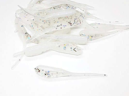 Ghost Hologram Crappie Baits Stinger Tail Shad