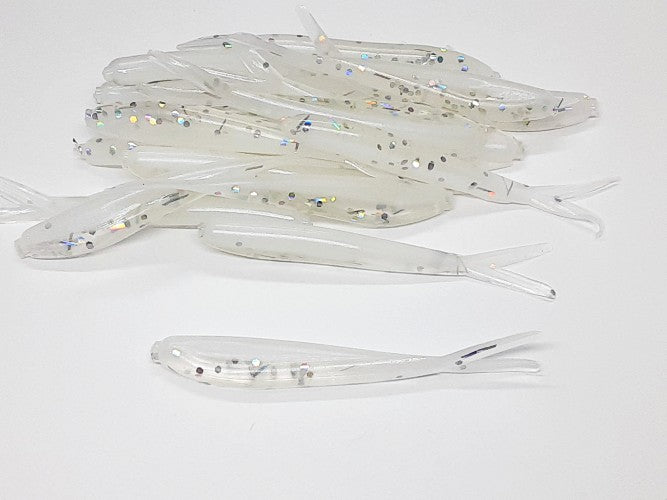 20 Ghost Hologram Crappie Fish Bait  2 1/4" Silver Fish