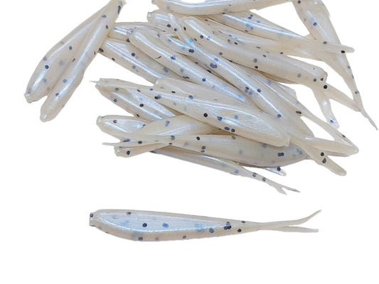 20 Glimmer Crappie Fish Bait  2 1/4" Silver Fish