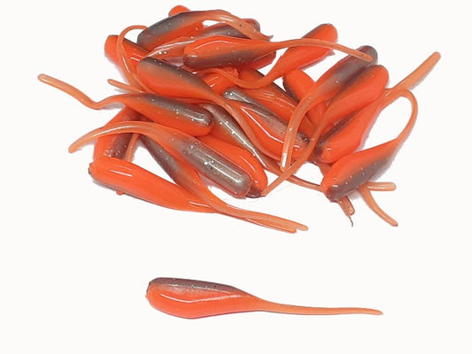 Gray Orange Stinger Tail Shad Tails Fishing Lure