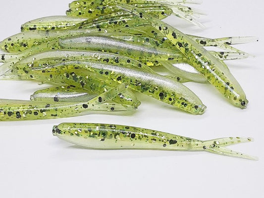 20 Green Shiner Pearl Crappie Fish Bait  2 1/4" Silver Fish