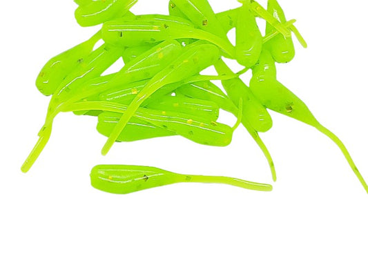 Limetreuse Crappie Baits Stinger Tail Shad 25