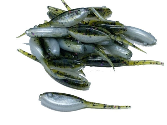 15 Melon Pearl Crappie Fish Bait  2 Inch Shad