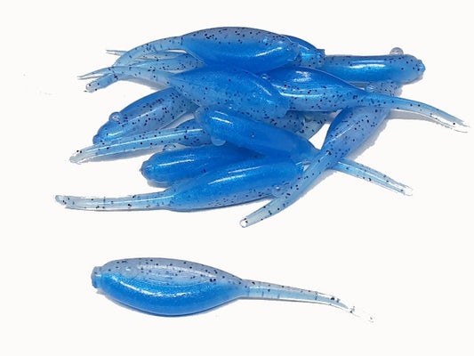 Monkeymilk Blue Pearl Crappie Baits Stinger Tail Shad
