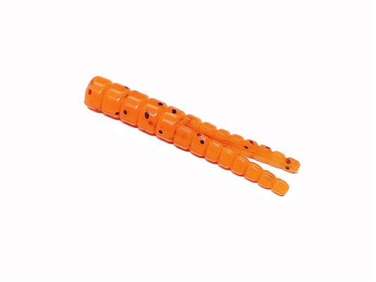 10 Orange Pepper Split Tail Grubs 2 Inch Crappie Baits Crappie Jigs
