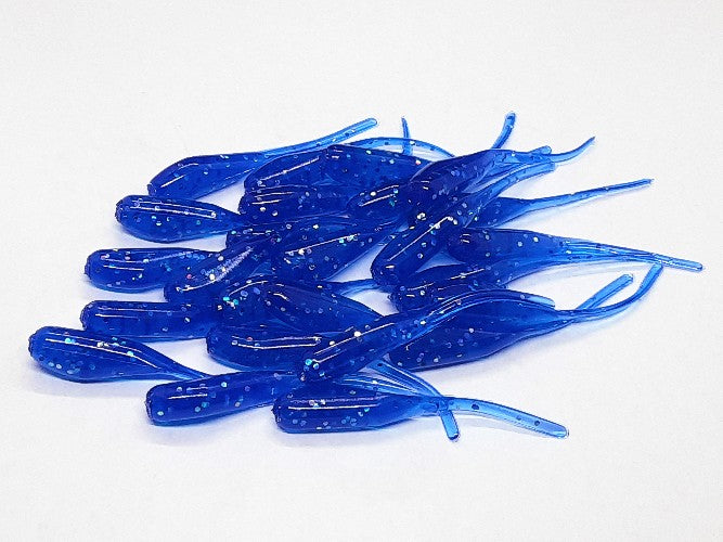 25 Phthalo Crappie Jig Stinger Tail Shad Fishing Lure 2 Inch