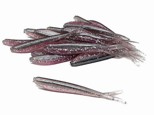 20 Rhodonite Crappie Fish Bait  2 1/4" Silver Fish