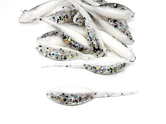 15 Snow Shine Crappie Fish Bait  2 Inch Shad
